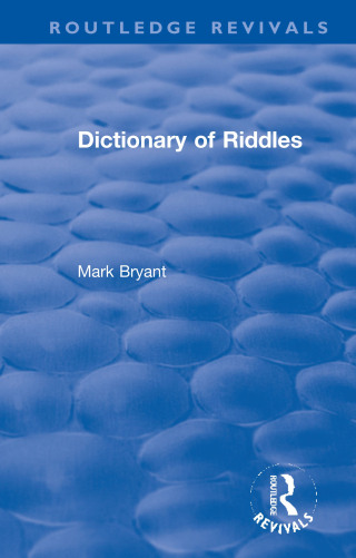 Imagen de portada: Dictionary of Riddles 1st edition 9780367262563