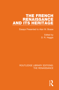Imagen de portada: The French Renaissance and Its Heritage 1st edition 9780367272128