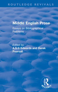 Cover image: Middle English Prose 1st edition 9780367248451