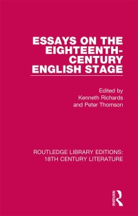 Imagen de portada: Essays on the Eighteenth-Century English Stage 1st edition 9780367445119