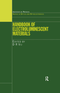 Cover image: Handbook of Electroluminescent Materials 1st edition 9780367850357