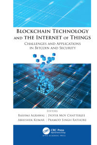 Cover image: Blockchain Technology and the Internet of Things 1st edition 9781774639603