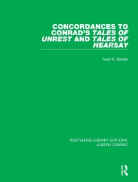表紙画像: Concordances to Conrad's Tales of Unrest and Tales of Hearsay 1st edition 9780367893590