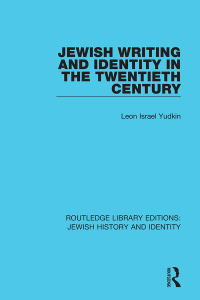Cover image: Jewish Writing and Identity in the Twentieth Century 1st edition 9780367461454
