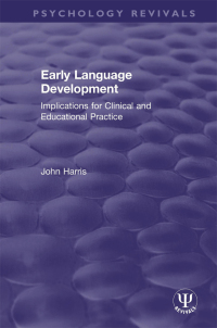 Cover image: Early Language Development 1st edition 9780367463373