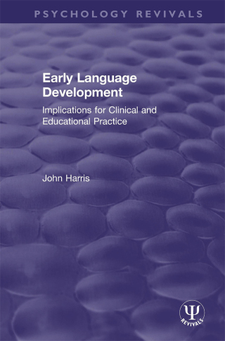 Cover image: Early Language Development 1st edition 9780367463373