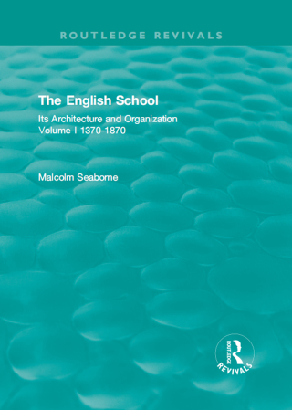 Cover image: The English School 1st edition 9780367461744
