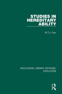 Imagen de portada: Studies in Hereditary Ability 1st edition 9780367277635