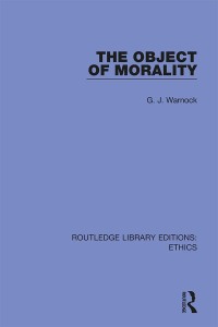 Cover image: The Object of Morality 1st edition 9780367507404