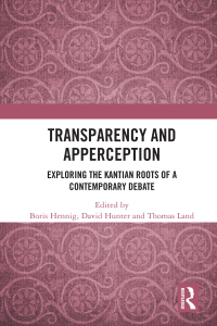 Cover image: Transparency and Apperception 1st edition 9780367478650