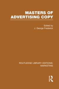Imagen de portada: Masters of Advertising Copy (RLE Marketing) 1st edition 9781138995697