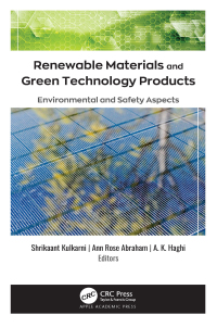 صورة الغلاف: Renewable Materials and Green Technology Products 1st edition 9781771889278