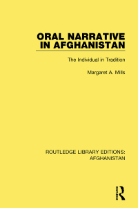 Imagen de portada: Oral Narrative in Afghanistan 1st edition 9780367265137