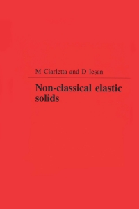 Cover image: Non-Classical Elastic Solids 1st edition 9780582227163