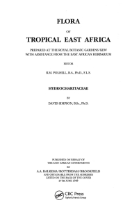 Titelbild: Flora of Tropical East Africa - Hydrocharitaceae (1989) 1st edition 9781138407510