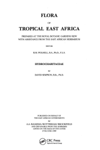 Cover image: Flora of Tropical East Africa - Hydrocharitaceae (1989) 1st edition 9781138407510