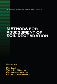 Cover image: Methods for Assessment of Soil Degradation 1st edition 9780367448097