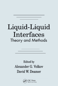 Imagen de portada: Liquid-Liquid InterfacesTheory and Methods 1st edition 9780367448691