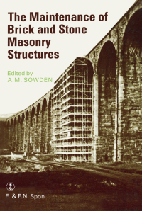 Imagen de portada: Maintenance of Brick and Stone Masonry Structures 1st edition 9780419149309