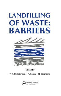 صورة الغلاف: Landfilling of Waste 1st edition 9780419159902