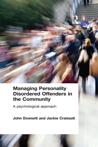 Cover image: Managing Personality Disordered Offenders in the Community 1st edition 9781583917398