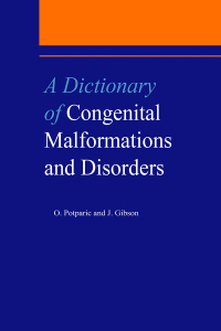 Imagen de portada: A Dictionary of Congenital Malformations and Disorders 1st edition 9780367448967