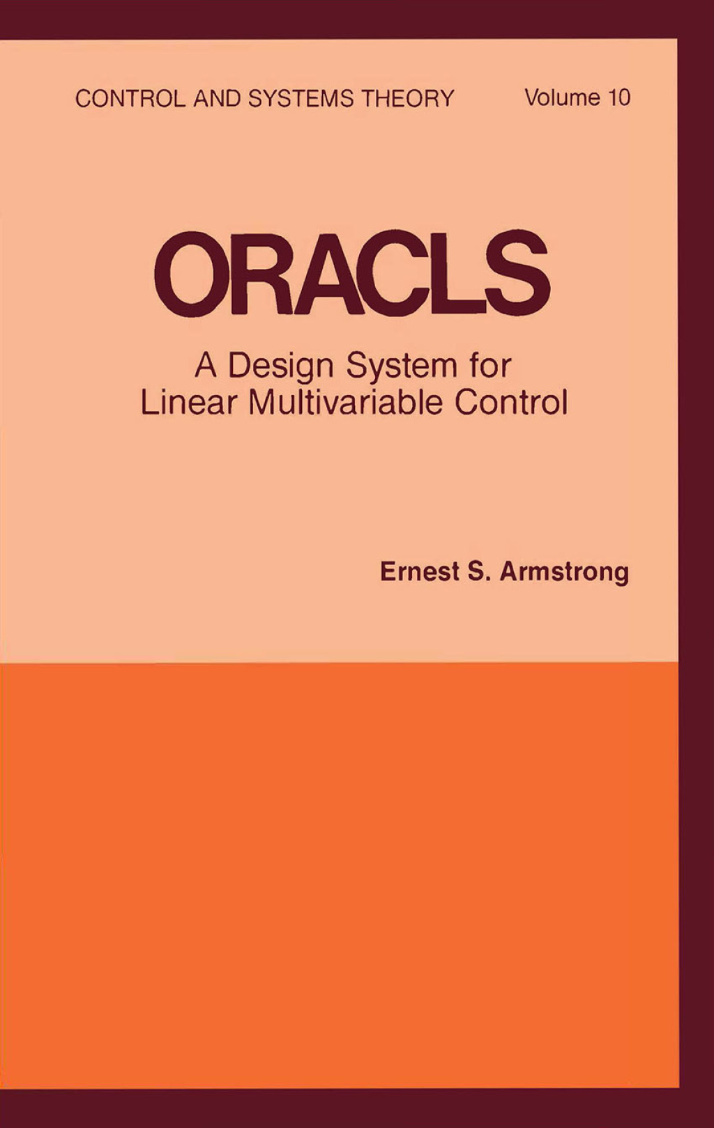 Oracls a Design System for Linear Multivariable Control 1st Edition