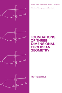 Titelbild: Foundations of Three-Dimensional Euclidean Geometry 1st edition 9780824769017