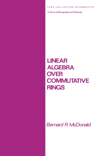 表紙画像: Linear Algebra over Commutative Rings 1st edition 9780824771225