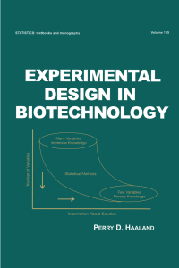 Cover image: Experimental Design in Biotechnology 1st edition 9780824778811