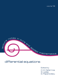 Cover image: Differential Equations 1st edition 9780824780777