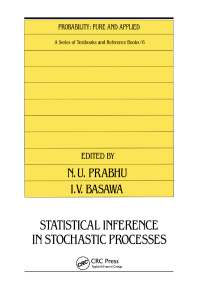 Cover image: Statistical Inference in Stochastic Processes 1st edition 9780824784171
