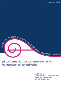 صورة الغلاف: Stochastic Processes and Functional Analysis 1st edition 9780824798017
