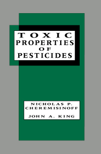 Cover image: Toxic Properties of Pesticides 1st edition 9780824792534