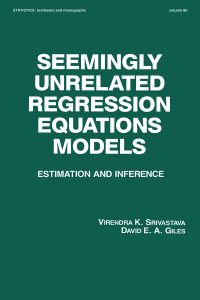 Cover image: Seemingly Unrelated Regression Equations Models 1st edition 9780367851163