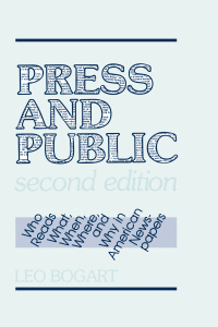 Omslagafbeelding: Press and Public 2nd edition 9780805804324