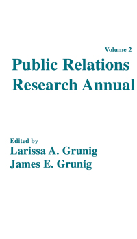 Imagen de portada: Public Relations Research Annual 1st edition 9780805806786