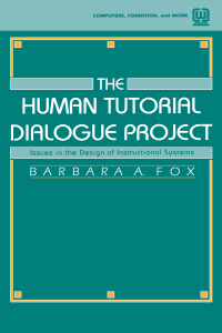 Imagen de portada: The Human Tutorial Dialogue Project 1st edition 9780805808261