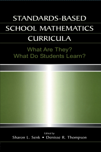 Imagen de portada: Standards-based School Mathematics Curricula 1st edition 9780805850284