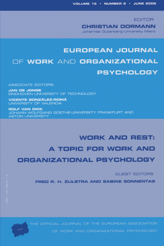 Imagen de portada: Work and Rest: A Topic for Work and Organizational Psychology 1st edition 9781841698113