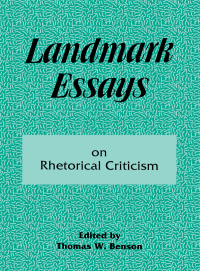 Immagine di copertina: Landmark Essays on Rhetorical Criticism 1st edition 9781880393086