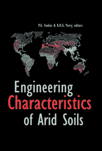 Imagen de portada: Engineering Characteristics of Arid Soils 1st edition 9789054103653