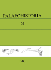 Omslagafbeelding: Palaeohistoria 25 (1983) 1st edition 9789061916062