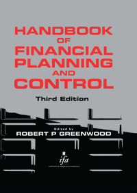 Immagine di copertina: Handbook of Financial Planning and Control 3rd edition 9781003062165