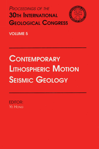 Imagen de portada: Contemporary Lithospheric Motion Seismic Geology 1st edition 9789067642699