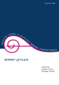 Cover image: Abelian Groups 1st edition 9780824789015