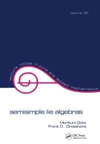 Immagine di copertina: Semisimple Lie Algebras 1st edition 9780824767440