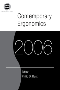 Cover image: Contemporary Ergonomics 2006 1st edition 9780415398183