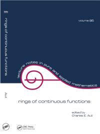 Immagine di copertina: Rings of Continuous Function 1st edition 9780824771447