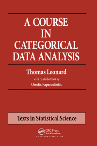 Immagine di copertina: A Course in Categorical Data Analysis 1st edition 9780367411763